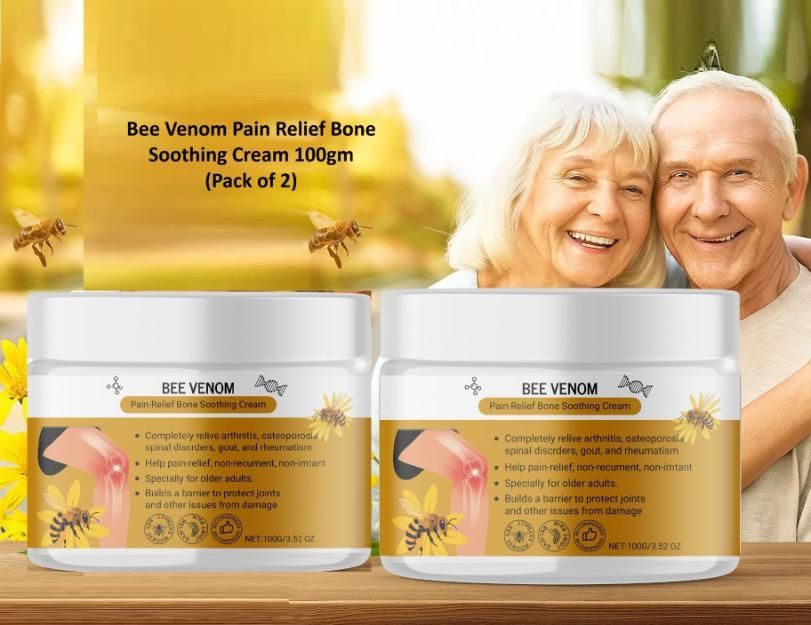 Bee Venom Pain Relief Bone Soothing Cream 100gm Each (Pack of 2)